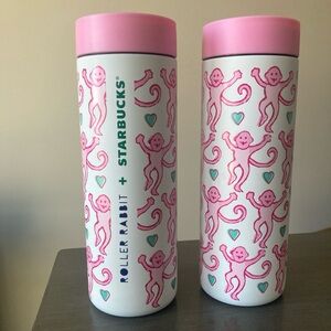 2 New Roller Rabbit + Starbucks monkey MiiR 16oz tumbler